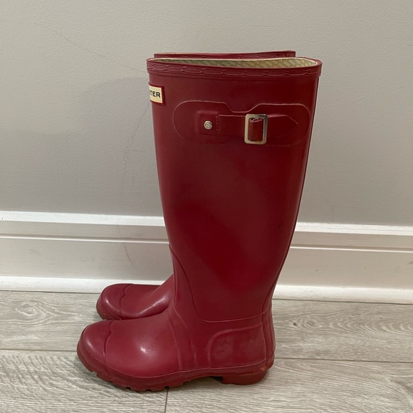 Hot Pink Hunter Boots - Size 8 - Picture 2 of 5